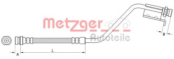 Furtun frana KIA VENGA (YN), HYUNDAI ix20 (JC) - METZGER 4110826