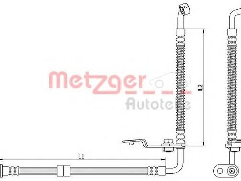 Furtun frana MAZDA 6 Sport (GH), MAZDA 6 limuzina (GH), MAZDA 6 combi-coupe (GH) - METZGER 4110878