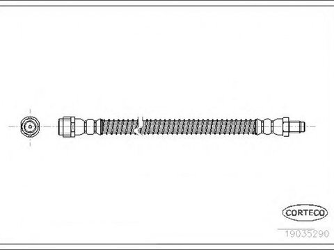 Furtun frana MERCEDES-BENZ S-CLASS W221 CORTECO 19035290