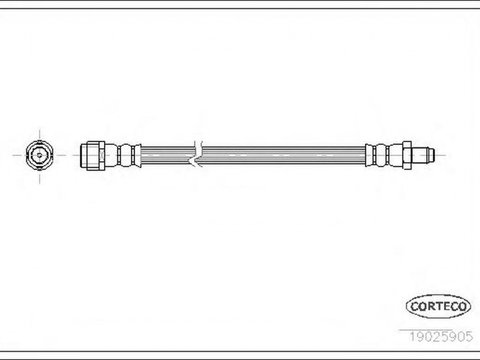 Furtun frana MERCEDES-BENZ SLK R170 CORTECO 19025905