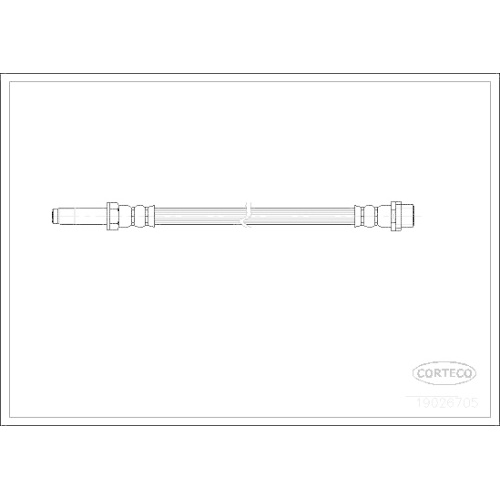 Furtun frana Mercedes-Benz Sprinter (901, 902, 903), Sprinter 4-T Caroserie (904), Vw Lt 28 2 Corteco 19026705, parte montare : fata, spate