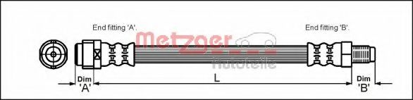 Furtun frana MERCEDES C-CLASS (W203) (2000 - 2007)