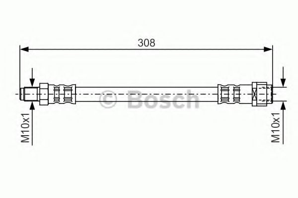 Furtun frana MERCEDES CLK Cabriolet (A209) (2003 - 2010) BOSCH 1 987 476 427 piesa NOUA