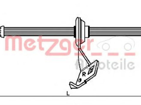 Furtun frana MERCEDES M-CLASS (W163) (1998 - 2005) METZGER 4116207 piesa NOUA