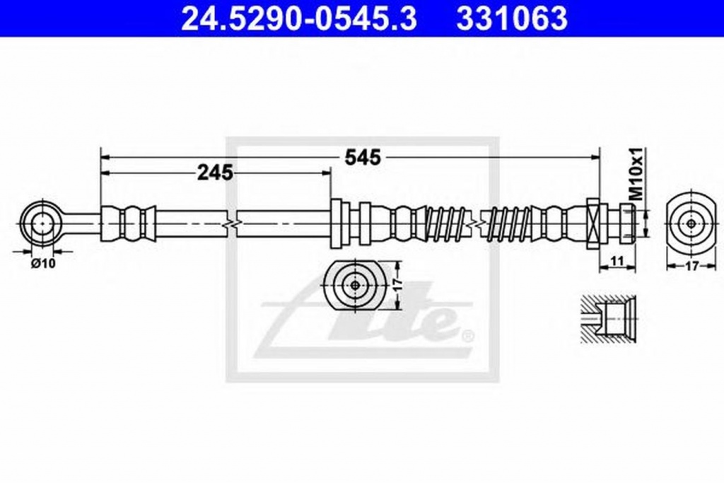 Furtun frana MITSUBISHI GALANT VI combi EA ATE 24529005453