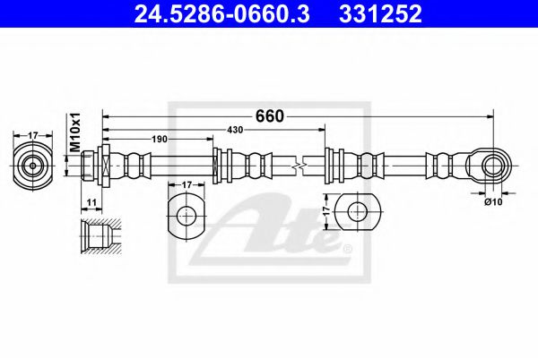 Furtun frana MITSUBISHI PAJERO/SHOGUN (V90, V80, V