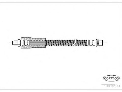 Furtun frana NISSAN INTERSTAR caroserie X70 CORTECO 19030274