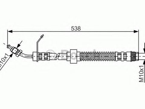 Furtun frana NISSAN INTERSTAR platou / sasiu (2003 - 2016) BOSCH 1 987 481 151