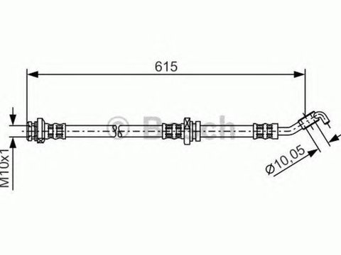 Furtun frana NISSAN NOTE E11 BOSCH 1987476362