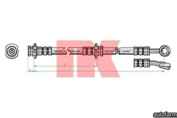 Furtun frana NISSAN SUNNY caroserie Y10 NK 852264