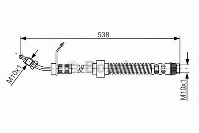 Furtun frana OPEL MOVANO platou / sasiu (U9, E9) (