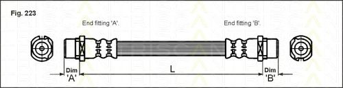 Furtun frana OPEL ZAFIRA A (F75_) - Cod intern: W20018557 - LIVRARE DIN STOC in 24 ore!!!