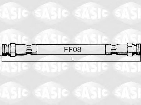 Furtun frana PEUGEOT 204 limuzina, FIAT FIORINO caroserie (146), FIAT FIORINO (147) - SASIC SBH0150