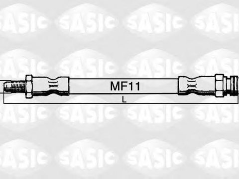 Furtun frana PEUGEOT 205 (741A/C), PEUGEOT 205 Cabriolet (741B, 20D), PEUGEOT 205 Mk II (20A/C) - SASIC SBH0153