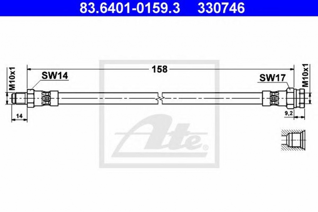 Furtun frana PEUGEOT BOXER caroserie 244 ATE 83640101593