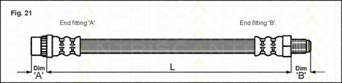 Furtun frana PEUGEOT PARTNER platou/sasiu - Cod intern: W20018646 - LIVRARE DIN STOC in 24 ore!!!
