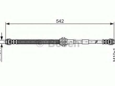 Furtun frana PORSCHE CAYENNE (9PA, 955) (2002 - 2010) BOSCH 1 987 476 325