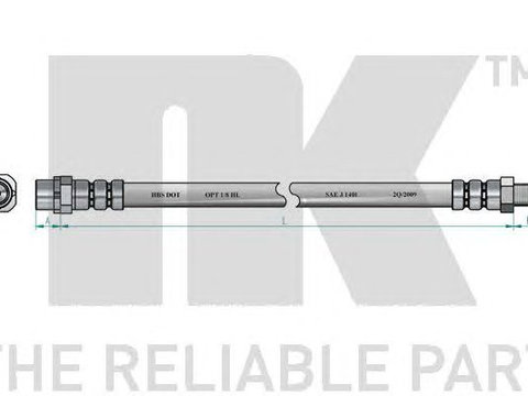 Furtun frana punte fata BMW E81/E87/E90 03- 550MM - Cod intern: W20097099 - LIVRARE DIN STOC in 24 ore!!!