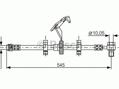 Furtun frana punte fata dreapta MERCEDES W163 98-05 551 MM - Cod intern: W20018516 - LIVRARE DIN STOC in 24 ore!!!