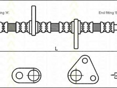 Furtun frana punte fata HONDA CIVIC/CRX 87-95 - Cod intern: W20018794 - LIVRARE DIN STOC in 24 ore!!!