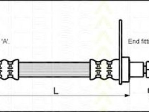 Furtun frana punte fata PEUGEOT 406 95-04 - Cod intern: W20018649 - LIVRARE DIN STOC in 24 ore!!!