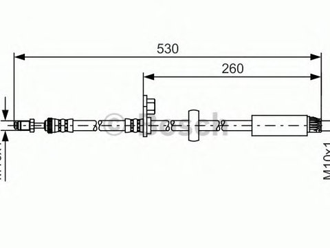 Furtun frana punte fata stanga/dreapta CITROEN C3/C4/DS3 09-528 MM - Cod intern: W20018676 - LIVRARE DIN STOC in 24 ore!!!