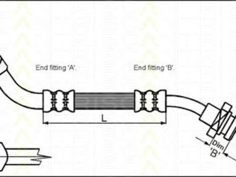 Furtun frana punte fata stanga NISSAN PICK UP/TERRANO/PATHFINDER 86-04 - Cod intern: W20018266 - LIVRARE DIN STOC in 24 ore!!!