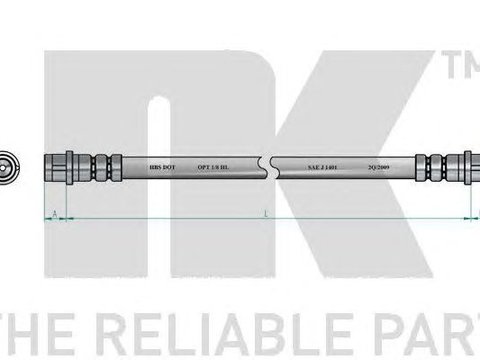 Furtun frana punte fata VW TOUAREG 02- 545MM - Cod intern: W20097478 - LIVRARE DIN STOC in 24 ore!!!