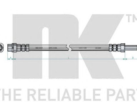 Furtun frana punte spate BMW E81/E87/F20/F21/F30/E84/E90 03- 265MM - Cod intern: W20097100 - LIVRARE DIN STOC in 24 ore!!!