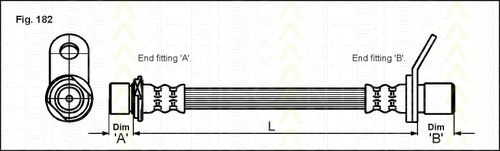 Furtun frana punte spate dreapta TOYOTA AVENSIS 97-03 - Cod intern: W20018214 - LIVRARE DIN STOC in 24 ore!!!