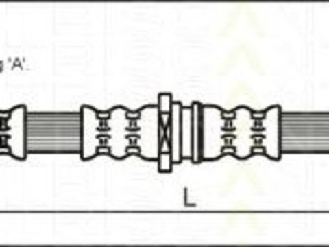 Furtun frana punte spate MITSUBISHI CARISMA 1,6-2,0 16V 97-06450MM - Cod intern: W20018856 - LIVRARE DIN STOC in 24 ore!!!