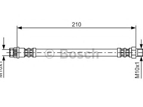 Furtun frana punte spate OPEL CORSA 00-09 220MM - Cod intern: W20146501 - LIVRARE DIN STOC in 24 ore!!!