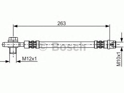 Furtun frana punte spate stanga/dreapta SEAT EXEO 1,6-2,0 08-13 263 MM - Cod intern: W20273283 - LIVRARE DIN STOC in 24 ore!!!