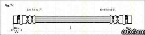 Furtun frana RENAULT CLIO I (B/C57_, 5/357_) TRISC