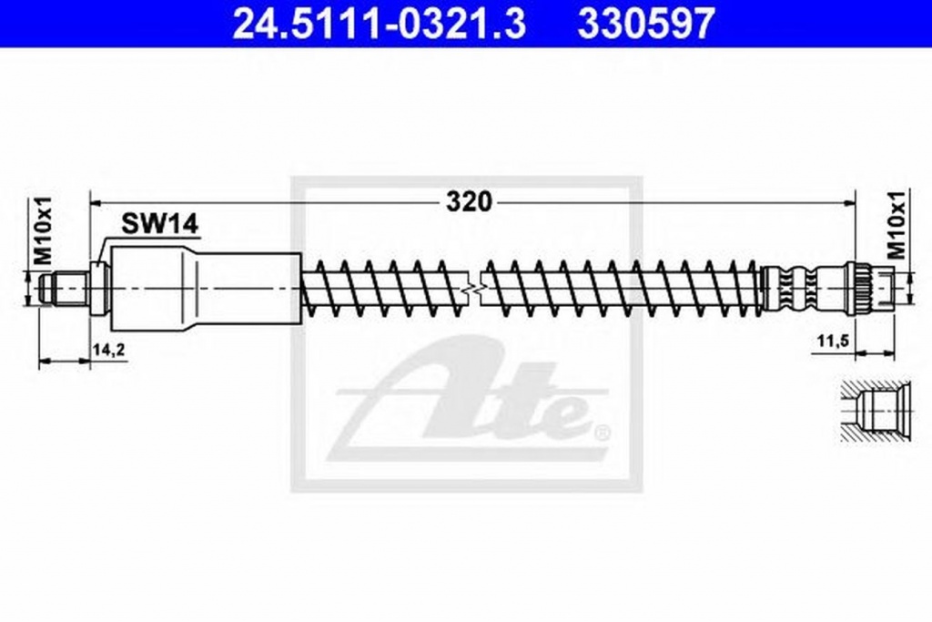 Furtun frana RENAULT CLIO II caroserie SB0 1 2 ATE 24511103213