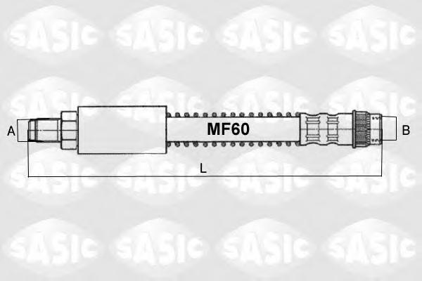 Furtun frana RENAULT CLIO Mk II (BB0/1/2_, CB0/1/2_), RENAULT VEL SATIS (BJ0_) - SASIC 6604022