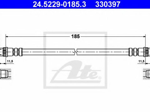 Furtun frana RENAULT ESPACE III (JE0) (1996 - 2002) ATE 24.5229-0185.3 piesa NOUA