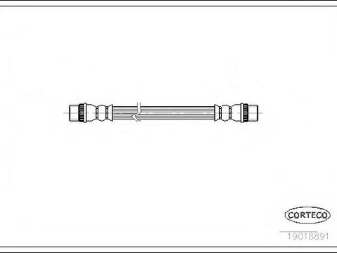 Furtun frana RENAULT EXTRA caroserie (F40_, G40_), RENAULT LAGUNA I I (B56_, 556_), RENAULT 21 limuzina (L48_) - CORTECO 19018891