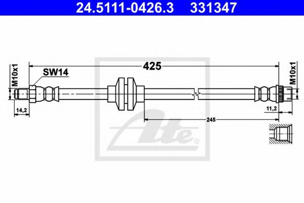 Furtun frana RENAULT GRAND Scenic III JZ0 1 ATE 24511104263