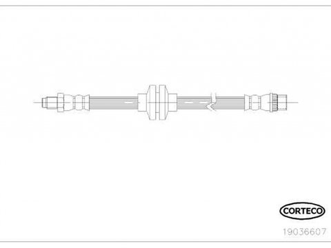 Furtun frana RENAULT MEGANE III cupe DZ0 1 CORTECO 19036607