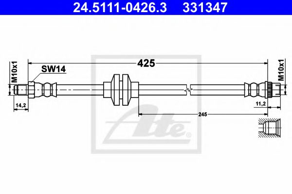Furtun frana RENAULT MEGANE III Hatchback (BZ0) (2