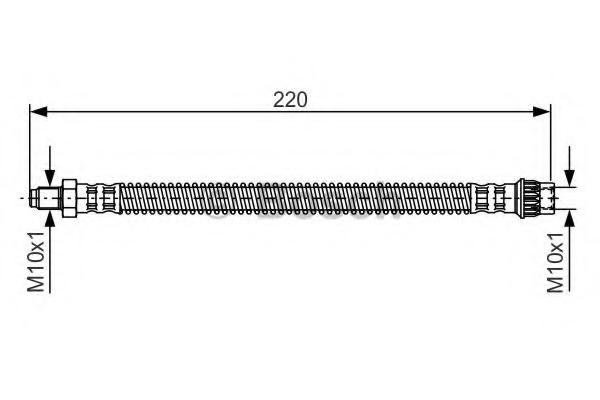 Furtun frana RENAULT TRAFIC II bus (JL), RENAULT TRAFIC II Van (FL), OPEL VIVARO caroserie (F7) - BOSCH 1 987 481 090