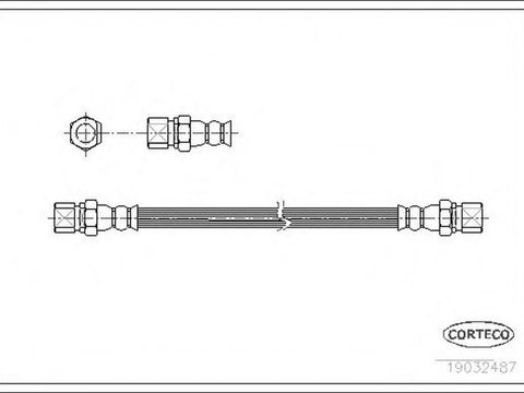 Furtun frana ROVER MONTEGO Estate XE CORTECO 19032487