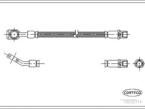 Furtun frana SAAB 9-3 Combi (YS3F) (2005 - 2016) CORTECO 19032114 piesa NOUA