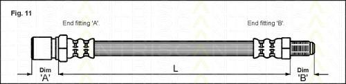 Furtun frana SKODA FAVORIT (781), SKODA FORMAN combi (785), SKODA FELICIA (6U1) - TRISCAN 8150 67103
