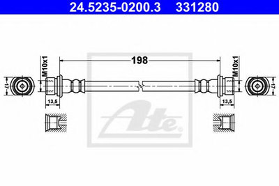 Furtun frana TOYOTA YARIS/VITZ (NHP13_, NSP13_, NC