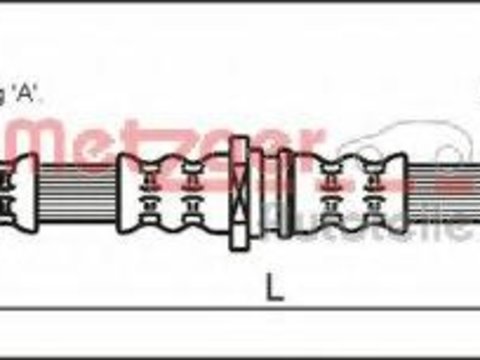 Furtun frana VOLVO S40 I limuzina (VS), VOLVO V40 combi (VW), MITSUBISHI SPACE STAR (DG_A) - METZGER 4113669