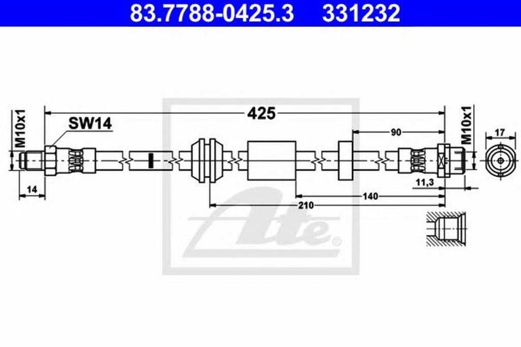 Furtun frana VOLVO V50 MW ATE 83778804253