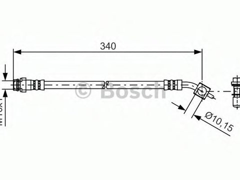 Furtun frana VOLVO V60 (2010 - 2016) Bosch 1 987 481 424