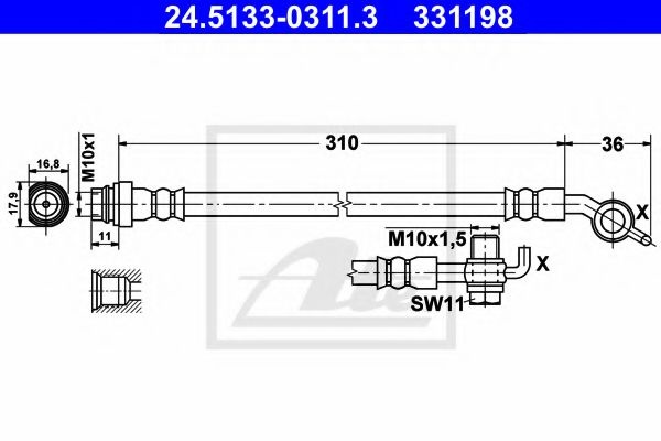 Furtun frana VOLVO XC70 II (2007 - 2016) ATE 24.51